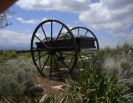 Handcart used by early Mormon pioneers.